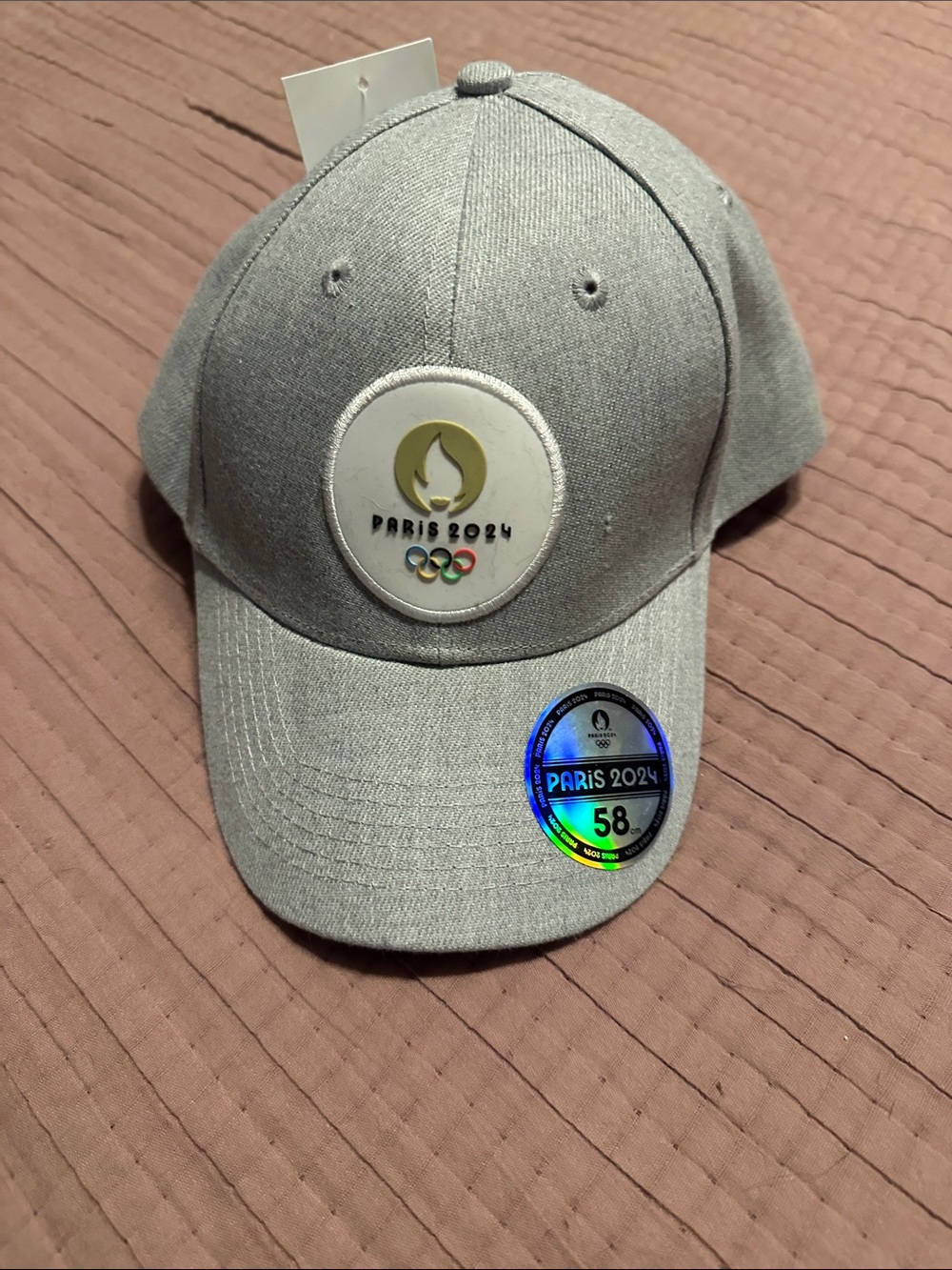 Paris 2024 Olympic Patch Gray Baseball Cap